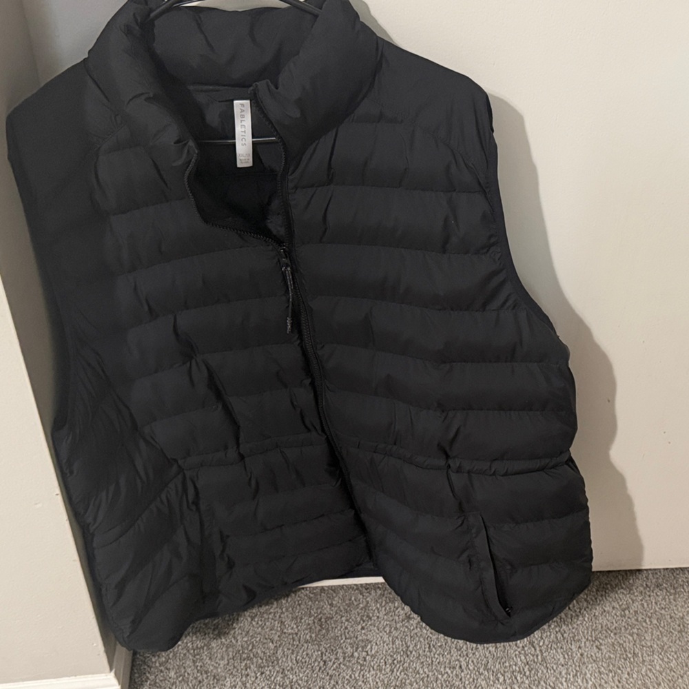 Fabletics Black Quilted Puffer Vest